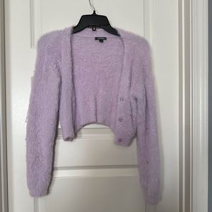 Lavender wild fable crop sweater
